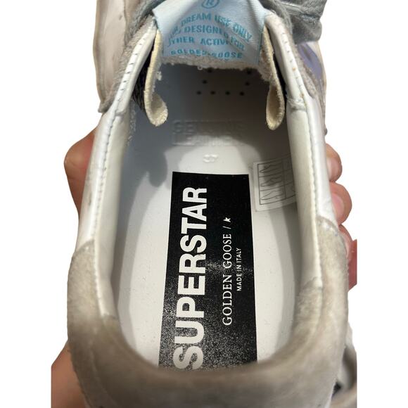 Golden Goose Superstar White Leather & Python Sneaker‎ size 37 - Picture 5 of 6